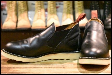【6.5E 美品 14年】レッドウィング 8142 ロメオ サイドゴア 黒 ブラッククローム ローカット 短靴 ブーツ redwing HOPESMORE