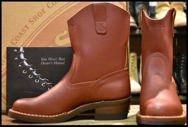 【7D 未使用 12年】WESCO ウエスコ カスタムモリソン レッドウッド 赤茶 ビブラム700ブラウンシングル ブーツ MORRISON HOPESMORE