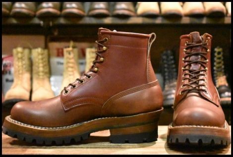 【8.5D 美品】WHITE’S ホワイツ スモークジャンパー ブラウン×レッドウッド 赤茶 ビブラム100ダブル 編み上げ ブーツ HOPESMORE