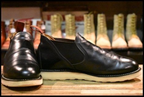 【8E 良品 14年】レッドウィング 8142 サイドゴア 黒 ブラッククローム ローカット 短靴 オックスフォード ブーツ redwing HOPESMORE