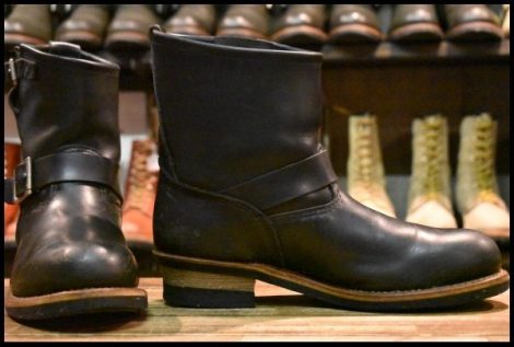 【10D 良品 08年】レッドウィング 2976 ショート エンジニア 黒 ブラック クローム スチールトゥ ブーツ redwing HOPESMORE