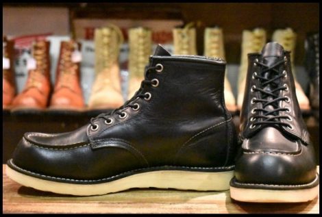 【7.5E 良品 10年】レッドウィング 8179 アイリッシュセッター 黒 ブラッククローム モックトゥ 編み上げ ブーツ redwing HOPESMORE
