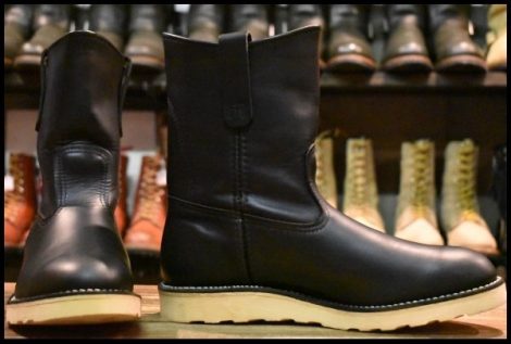 【8.5E 試着程度 美品 07年】レッドウィング 8169 ペコス 黒 ブラッククローム プルオン ブーツ redwing pecos HOPESMORE