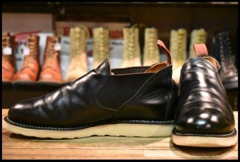 【8E 良品 14年】レッドウィング 8142 サイドゴア 黒 ブラッククローム ローカット 短靴 オックスフォード ブーツ redwing HOPESMORE