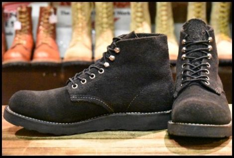 【7.5D 美品 11年 カスタム】レッドウィング 8174 黒スエード アイリッシュセッター ブラック ラフアウト ブーツ redwing HOPESMORE