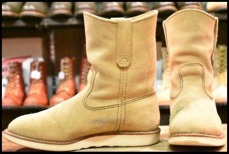 【7.5E 良品 15年】レッドウィング 8168 スエード ペコス ホーソーンアビレーンラフアウト ベージュ ブーツ redwing pecos HOPESMORE