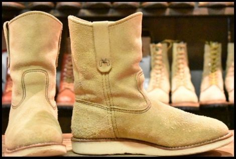 【7.5E 良品 15年】レッドウィング 8168 スエード ペコス ホーソーンアビレーンラフアウト ベージュ ブーツ redwing pecos HOPESMORE