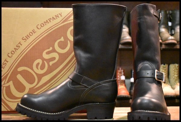 【9D 箱付 美品 08年】WESCO ウエスコ ボス 11インチハイト ブラック 黒 ビブラム100シングル エンジニア ブーツ BOSS HOPESMORE