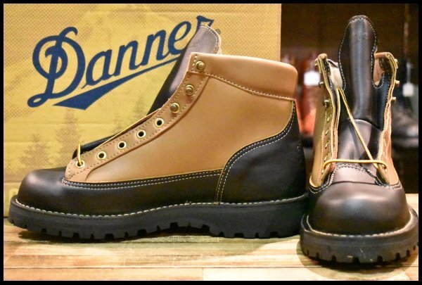【9EE 箱付 DEAD 白タグ】Danner ダナー DJコマンダー 12225X ブラック×ライトブラウン GORE-TEX ゴアテックス 編み上げ ブーツ HOPESMORE