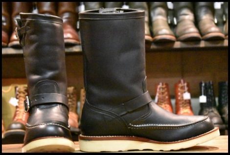 【10E 箱付 良品 黒タグ】Chippewa チペワ 97878 HIGHLANDER ハイランダー エンジニア ビムラム4014 ブラック ブーツ HOPESMORE