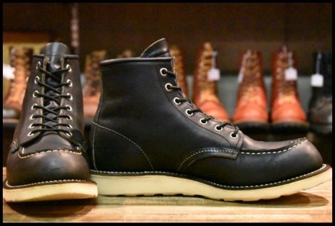 【8.5D 良品 12年】レッドウィング 9075 アイリッシュセッター 黒 ブラック ハーネス モック 8179 8130 ブーツ redwing HOPESMORE