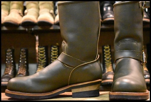 REDWING レッドウィング エンジニアブーツ 8273 PT99 9D 8D 良品 PT99刺繍】レッドウィング 8273 エンジニア 緑 カンガタン