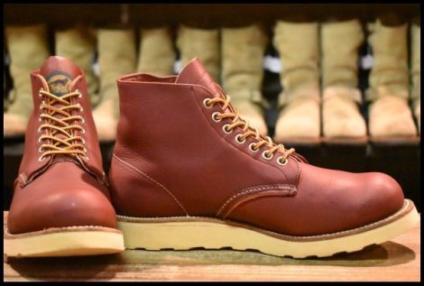 【8D 美品 半円犬タグ 97年】レッドウィング 8166 アイリッシュセッター 赤茶 オロラセット プレーントゥ ブーツ redwing HOPESMORE