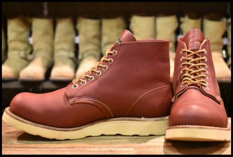 【8D 美品 半円犬タグ 97年】レッドウィング 8166 アイリッシュセッター 赤茶 オロラセット プレーントゥ ブーツ redwing HOPESMORE