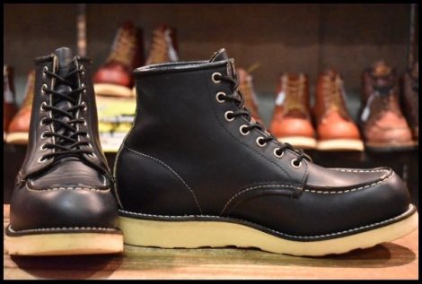 【8D 良品 羽タグ 00年】レッドウィング 8130 アイリッシュセッター 黒 ブラッククローム モックトゥ 8179 ブーツ redwing HOPESMORE