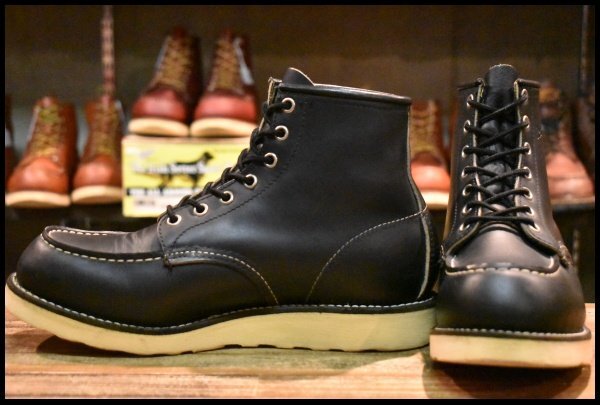 【8D 良品 羽タグ 00年】レッドウィング 8130 アイリッシュセッター 黒 ブラッククローム モックトゥ 8179 ブーツ redwing HOPESMORE