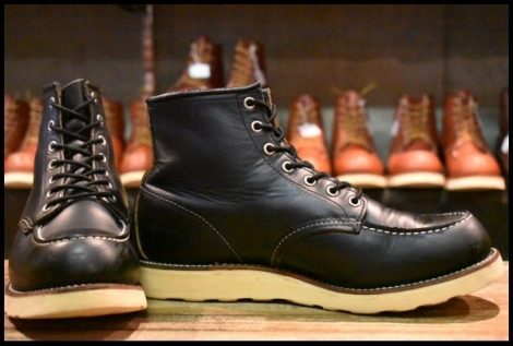 【10D 良品 羽タグ 98年】レッドウィング 8130 アイリッシュセッター 黒 ブラッククローム モックトゥ 8179 ブーツ redwing HOPESMORE