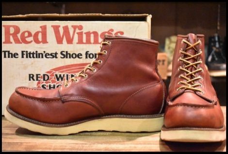 【10.5D 箱付 良品 半円犬タグ 95年】レッドウィング 875 アイリッシュセッター 赤茶 オロラセット モック ブーツ redwing HOPESMORE