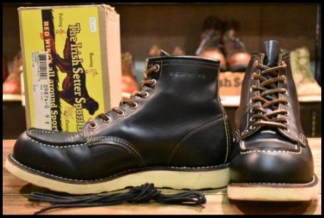 【9E 箱付 良品 12年】レッドウィング 9874 アイリッシュセッター ブラック クローンダイク モックトゥ 黒 ブーツ redwing HOPESMORE