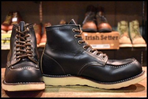 【9E 箱付 良品 12年】レッドウィング 9874 アイリッシュセッター ブラック クローンダイク モックトゥ 黒 ブーツ redwing HOPESMORE