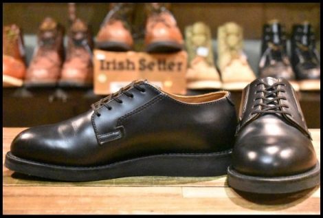 【6D 美品 18年】レッドウィング 101 ポストマン シューズ 黒 ブラック シャパラル 短靴 編み上げ レースアップ ブーツ redwing HOPESMORE