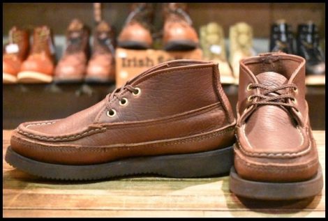 【4E 良品】RUSSELLMOCCASIN ラッセルモカシン スポーティングクレーチャッカ ダブルモカシン ブラウン ビブラム2060 ブーツ HOPESMORE