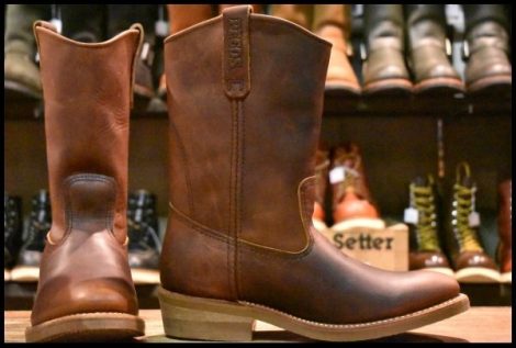 【8E 箱付 未使用 07年】レッドウィング 8159 ペコス 茶 ブラウン アンバー ハーネス プルオン ブーツ redwing pecos HOPESMORE