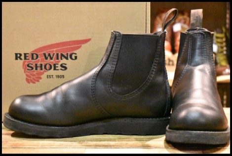 【7.5D 箱付 良品 23年】レッドウィング 3194 クラシックチェルシー サイドゴア ブラック ハーネス 黒 ブーツ redwing HOPESMORE