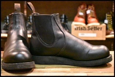 【7.5D 箱付 良品 23年】レッドウィング 3194 クラシックチェルシー サイドゴア ブラック ハーネス 黒 ブーツ redwing HOPESMORE