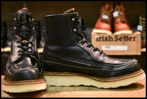 【6.5E 美品 50周年モデル 犬タグ】レッドウィング 1952 アイリッシュセッター 黒 ブラッククローム ブーツ redwing HOPESMORE