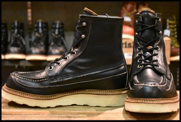 【6.5E 美品 50周年モデル 犬タグ】レッドウィング 1952 アイリッシュセッター 黒 ブラッククローム ブーツ redwing HOPESMORE