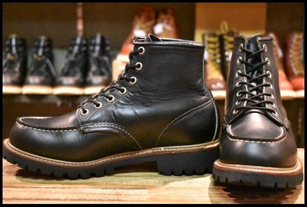 【7.5E 良品 犬タグ 98年】レッドウィング 8176 ビブラム アイリッシュセッター 黒 ブラッククローム 編み上げ ブーツ redwing HOPESMORE