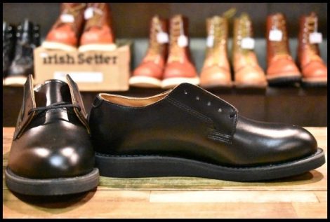 【6.5D 箱付 未使用 24年】レッドウィング 101 ポストマン シューズ 黒 ブラック シャパラル 短靴 レースアップ ブーツ redwing HOPESMORE