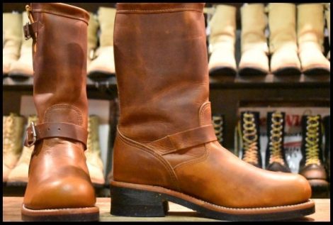 【9E 美品 黒タグ】Chippewa チペワ エンジニア 1901M05 茶 タンレネゲード ブラウン 11インチハイト スチールトゥ ブーツ HOPESMORE