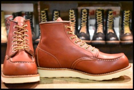 【8.5E 箱付 美品 犬タグ復刻 21年】レッドウィング 8875 アイリッシュセッター 赤茶 オロラセット モックトゥ ブーツ redwing HOPESMORE