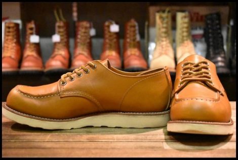 【9D 良品 17年】レッドウィング 9895 アイリッシュセッター 茶 ゴールドラセット モックトゥ ローカット ブーツ redwing HOPESMORE