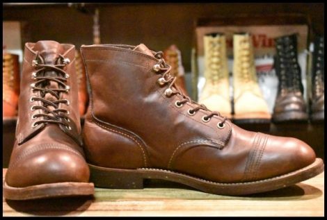 【10D 美品 15年】レッドウィング 8111 アイアンレンジ 茶 アンバー ハーネス キャップトゥ ブラウン ブーツ redwing HOPESMORE