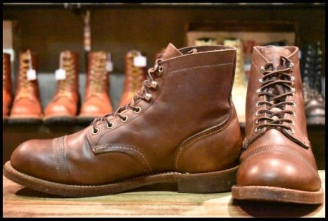 【10D 美品 15年】レッドウィング 8111 アイアンレンジ 茶 アンバー ハーネス キャップトゥ ブラウン ブーツ redwing HOPESMORE