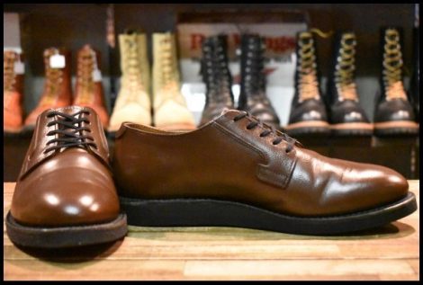 【8D 箱付 美品 11年】レッドウィング 9102 ポストマン シューズ ブラウン 茶 チョコレートシャパラル 短靴 ブーツ redwing HOPESMORE