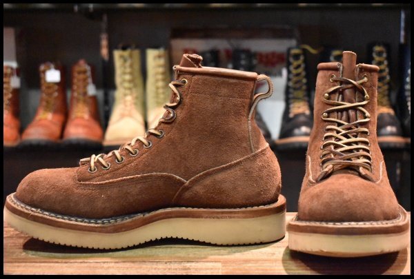 【7E 美品】WHITE’S ホワイツ ノースウエスト ビブラム2021ハーフスリップ ディストレスドラフアウト 茶 ブーツ HOPESMORE