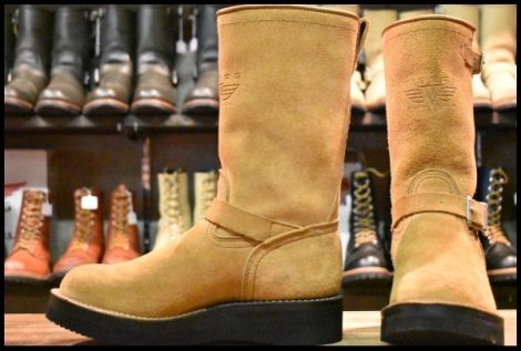 【8EE程度 美品】VIBERG ヴァイバー 83 エンジニア スエード ラフアウト ビブラム2021 ベージュ ブーツ ウエスコ ボス HOPESMORE