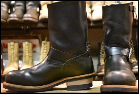 【7D 良品 07年】レッドウィング 2268 エンジニア 黒 ブラッククローム スチールトゥ ブーツ redwing HOPESMORE