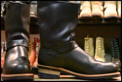 【10D 良品 06年】レッドウィング 2268 エンジニア 黒 ブラッククローム プルオン スチールトゥ ブーツ redwing HOPESMORE