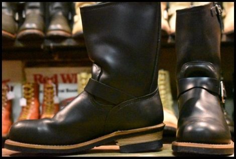 【10D 良品 06年】レッドウィング 2268 エンジニア 黒 ブラッククローム プルオン スチールトゥ ブーツ redwing HOPESMORE