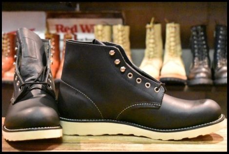 【10.5D 未使用 15年】レッドウィング 8165 アイリッシュセッター 黒 ブラッククローム プレーントゥ 編み上げ ブーツ redwing HOPESMORE