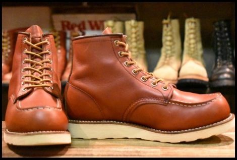 【7.5E 美品 犬タグ復刻 17年】レッドウィング 8875 アイリッシュセッター 赤茶 オロラセット モックトゥ ブーツ redwing HOPESMORE