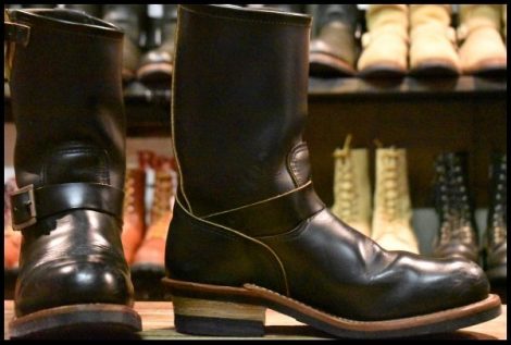 【8D 良品 14年】レッドウィング 9268 エンジニア 黒 ブラック クローンダイク スチールトゥ ブーツ redwing HOPESMORE
