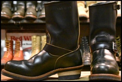 【8D 良品 14年】レッドウィング 9268 エンジニア 黒 ブラック クローンダイク スチールトゥ ブーツ redwing HOPESMORE