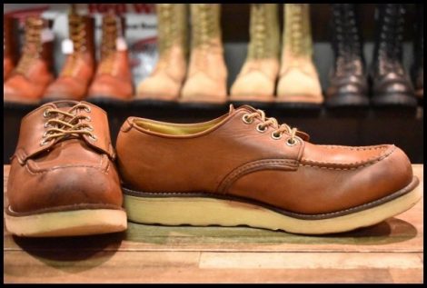 【7.5D 良品 旧羽タグ 80’S】レッドウィング 8104 オックスフォード 赤茶 オロラセット モックトゥ ローカット 8103 redwing HOPESMORE