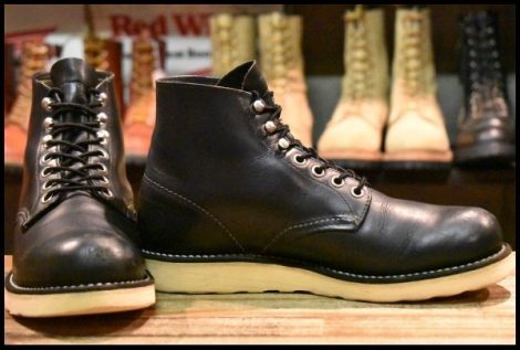 【6D 良品 06年】レッドウィング 8165 アイリッシュセッター 黒 ブラッククローム プレーントゥ 編み上げ ブーツ redwing HOPESMORE
